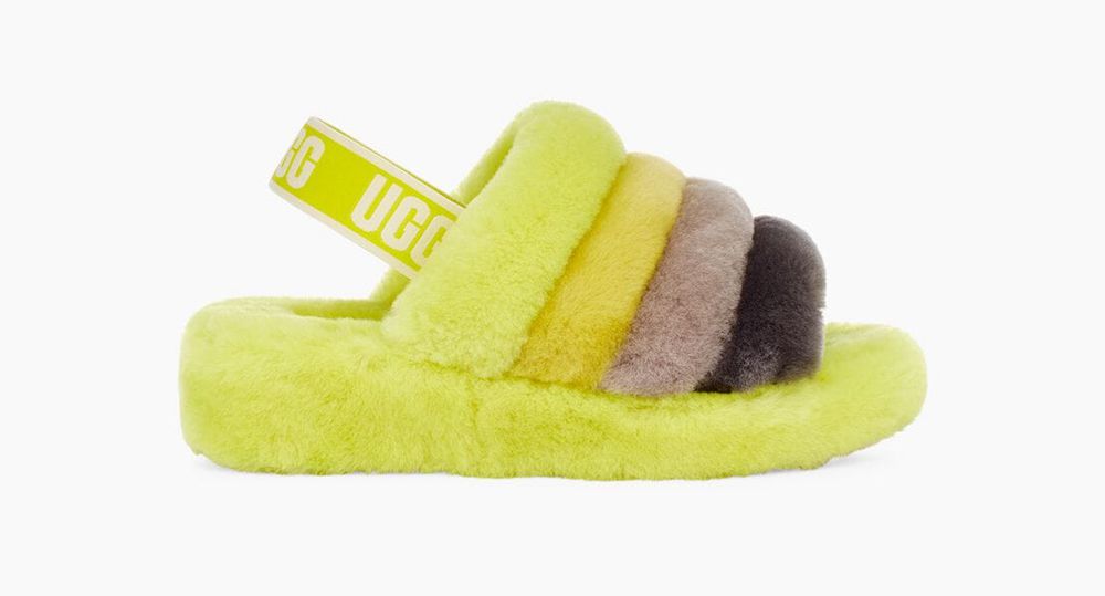 Ugg Slides Canada - Ugg Women's Fluff Yeah Fluorescent Green